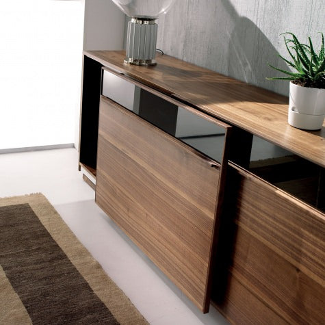 CREDENZA LEONARDO - IN NOCE MASSELO CON DUE ANTE COMPLANARI