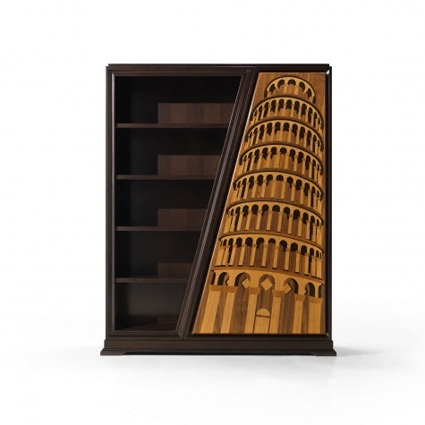 LIBRERIA TORRE DI PISA - IN LEGNO INTARSIATO