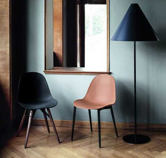 SEDIA CON GAMBE IN LEGNO - MOOD