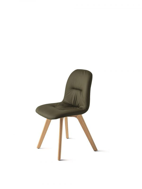 SEDIA CON GAMBE IN LEGNO - CHANTAL