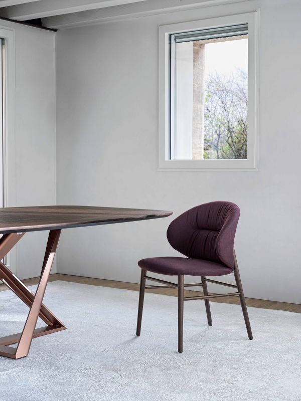 SEDIA CON GAMBE IN LEGNO - DROP