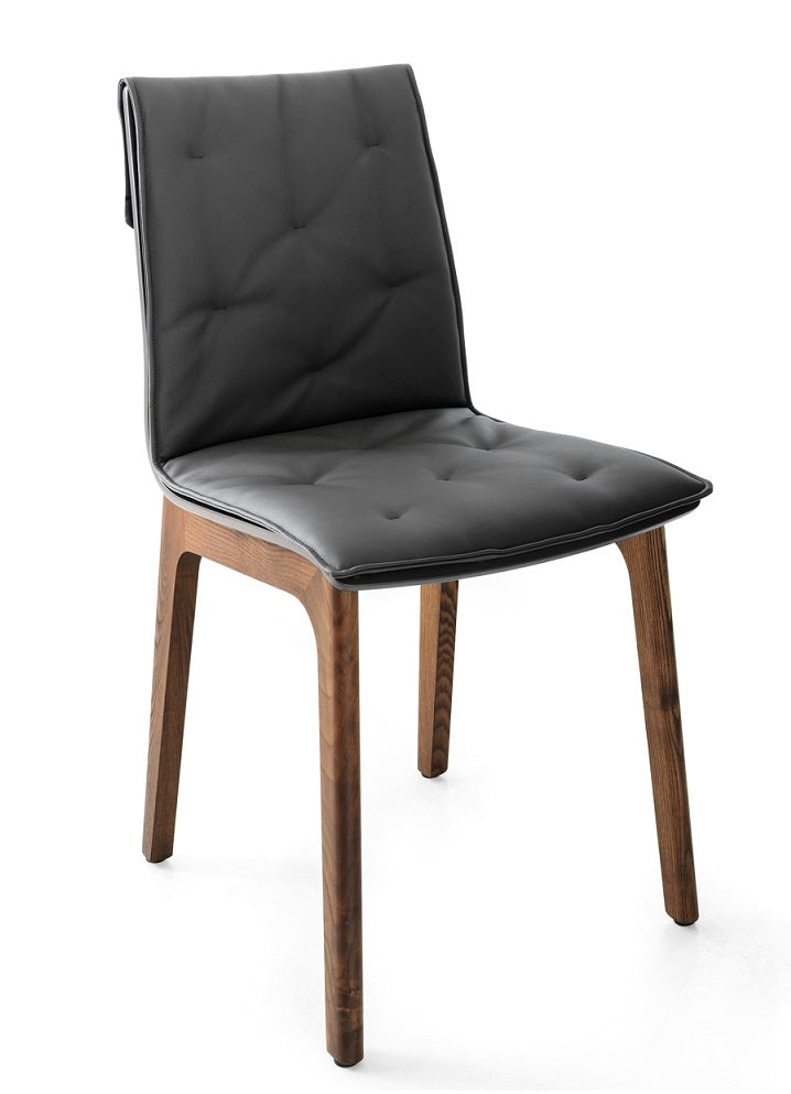 SEDIA ALFA - GAMBE IN LEGNO CON CUSCINO
