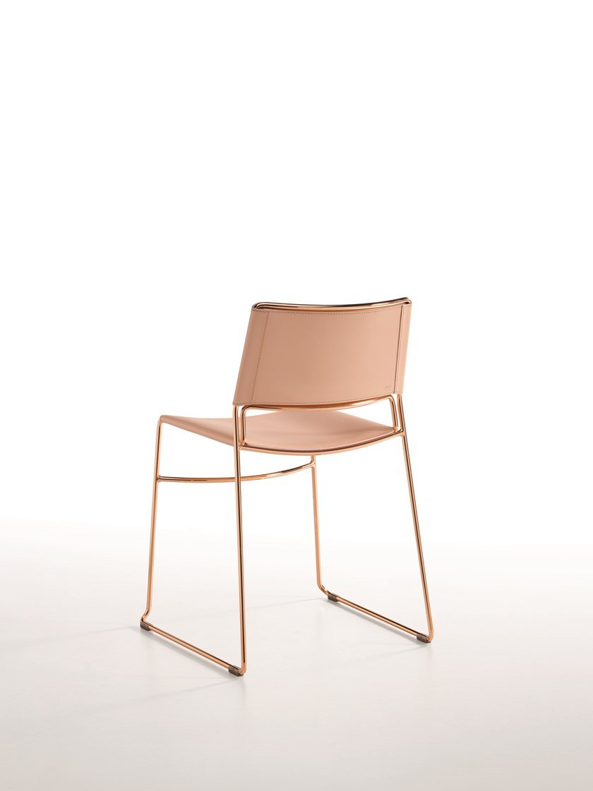 SEDIA IN CUOIO - SLIM - Mobil House Arredamenti