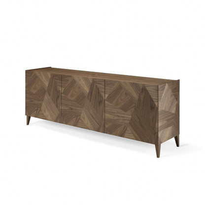 CREDENZA LEONARDO - IN NOCE MASSELLO CON INTARSIO