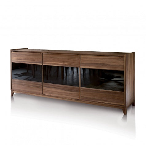 CREDENZA LEONARDO - IN NOCE O ROVERE MASSELLO A 2 O 3 ANTE