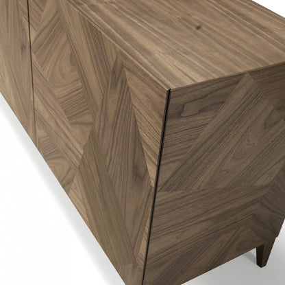 CREDENZA LEONARDO - IN NOCE MASSELLO CON INTARSIO