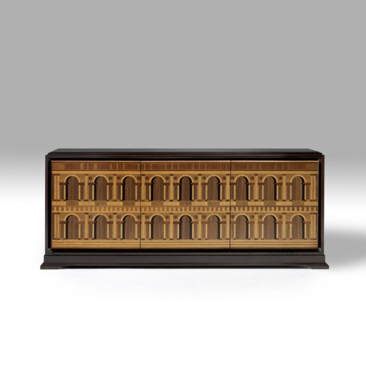 CREDENZA PALAZZI - LEGNO INTARSIATO A MANO