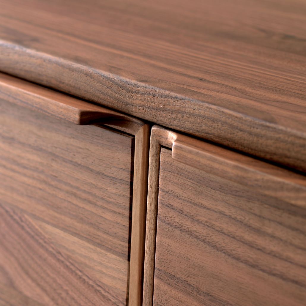 CREDENZA LEONARDO - IN NOCE O ROVERE MASSELLO A 2 O 3 ANTE